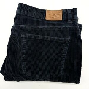 Lauren Jeans Co Pants Womens Sz 14 Blue Corduroy‎  Cord Flat Front VTG Baggy